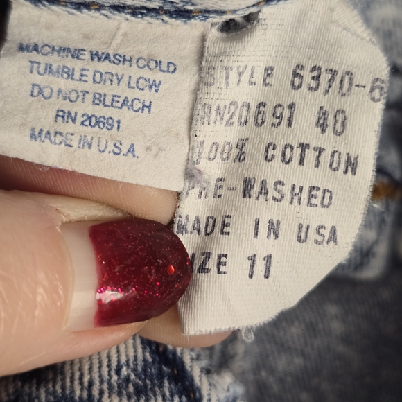 Cap Ferrat Vintage Stylish Acid Wash Denim Jeans Size 11 - Picture 9 of 9